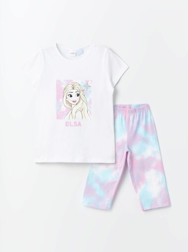 ست پیژامه با شلوارک دخترانه LCW Kids کد  S42047Z4 - Q6K