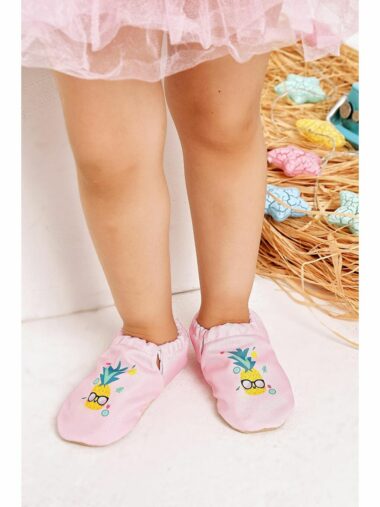 کفش خانگی دخترانه First Step کد  F-824 - 20024