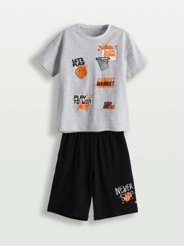 ست پیژامه با شلوارک پسرانه LCW DREAM کد  S5NK95Z4 - LAK