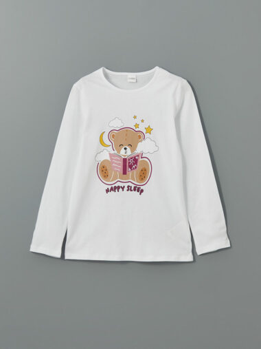 بالا تنه پیژامه دخترانه LCW Kids کد  S5N727Z4 - Q6K