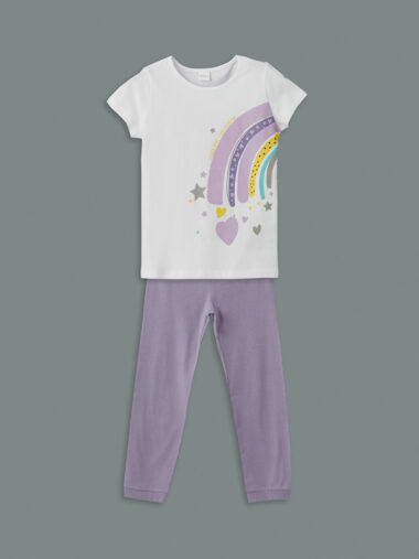 ست پیژامه دخترانه LCW ECO کد  S5J917Z4 - J5E