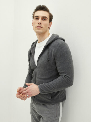 سویشرت زبپ دار مردانه LCWAIKIKI Basic کد  W11474Z8