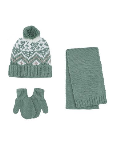 ست شال گردن و کلاه و دستکش  پانچو