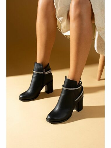 بوت زنانه Pembe Potin کد  B01-70-Cilt