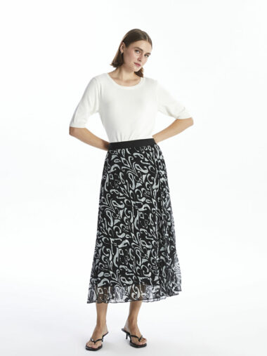 دامن زنانه LCWAIKIKI Classic کد  W4HJ23Z8