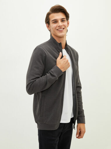 سویشرت زیپ دار مردانه LCWAIKIKI Basic کد  W11471Z8 - D5D